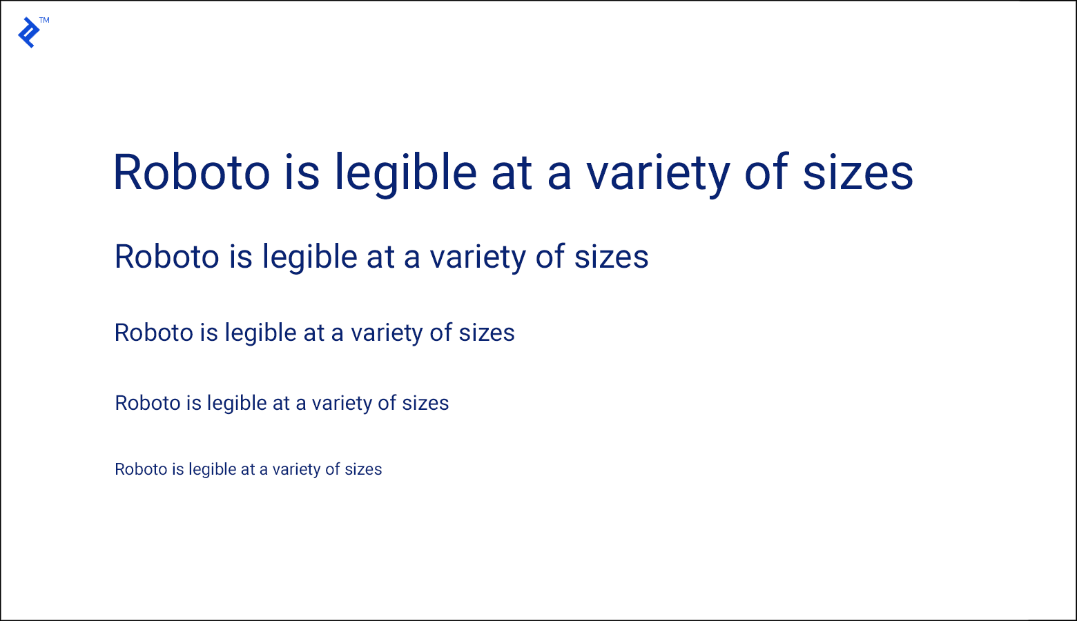 How to choose the right typeface: Consider legibility at all sizes necessary