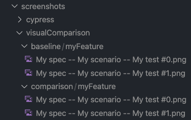 A screenshot showing images taken during the run and moved to folders.