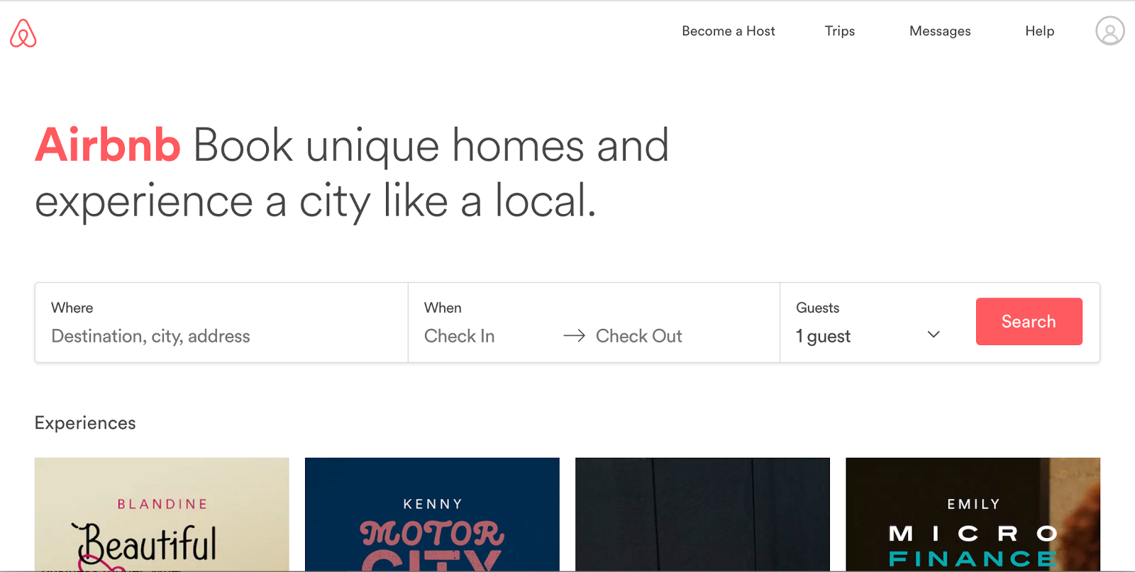Airbnb high-converting landing page