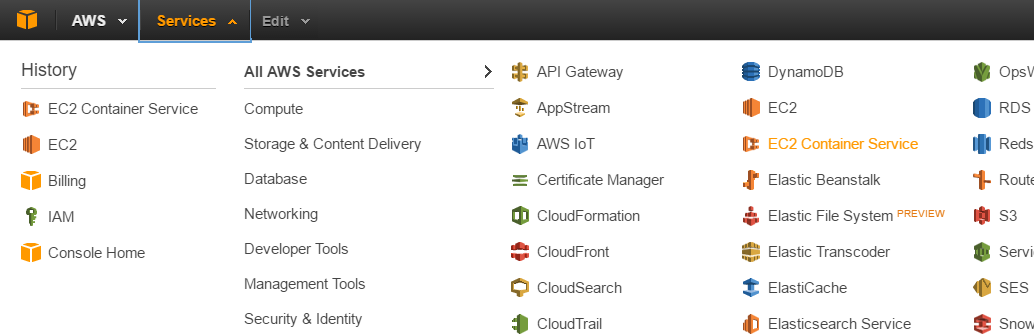 AWS EC2 Container Service
