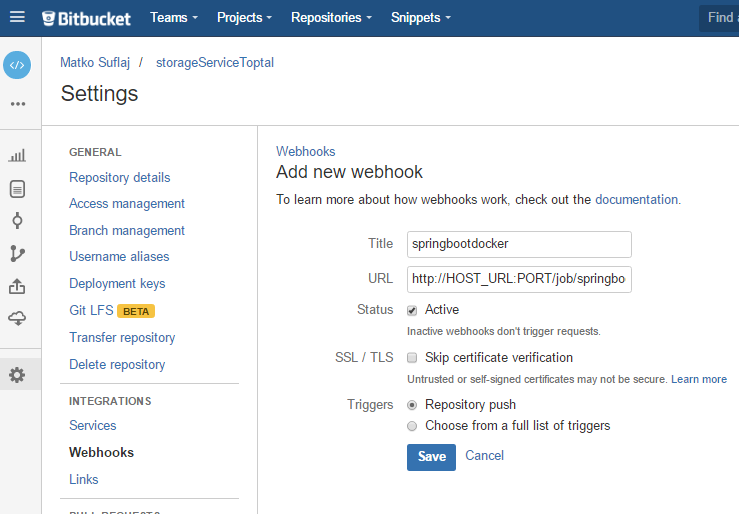 Bitbucket Webhook
