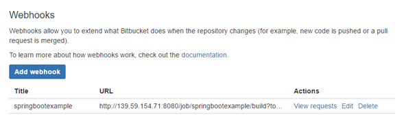 Bitbucket Webhook