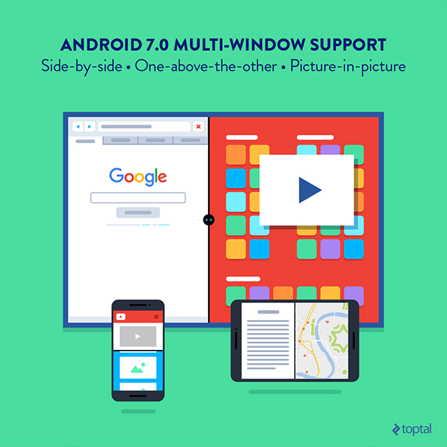 Android 7.0 Multi-Window support