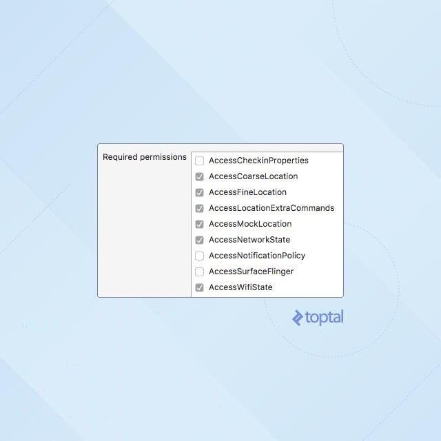Enabling permissions.