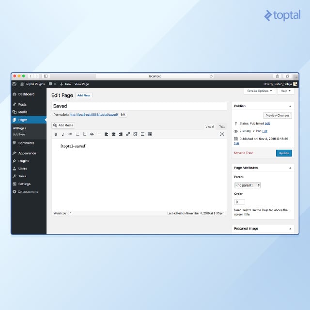 Wordpress module activation