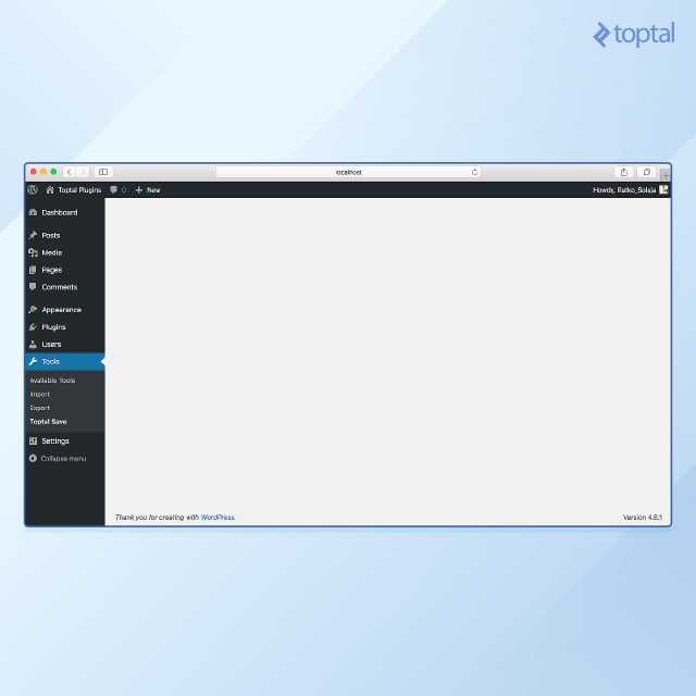 Wordpress tools page