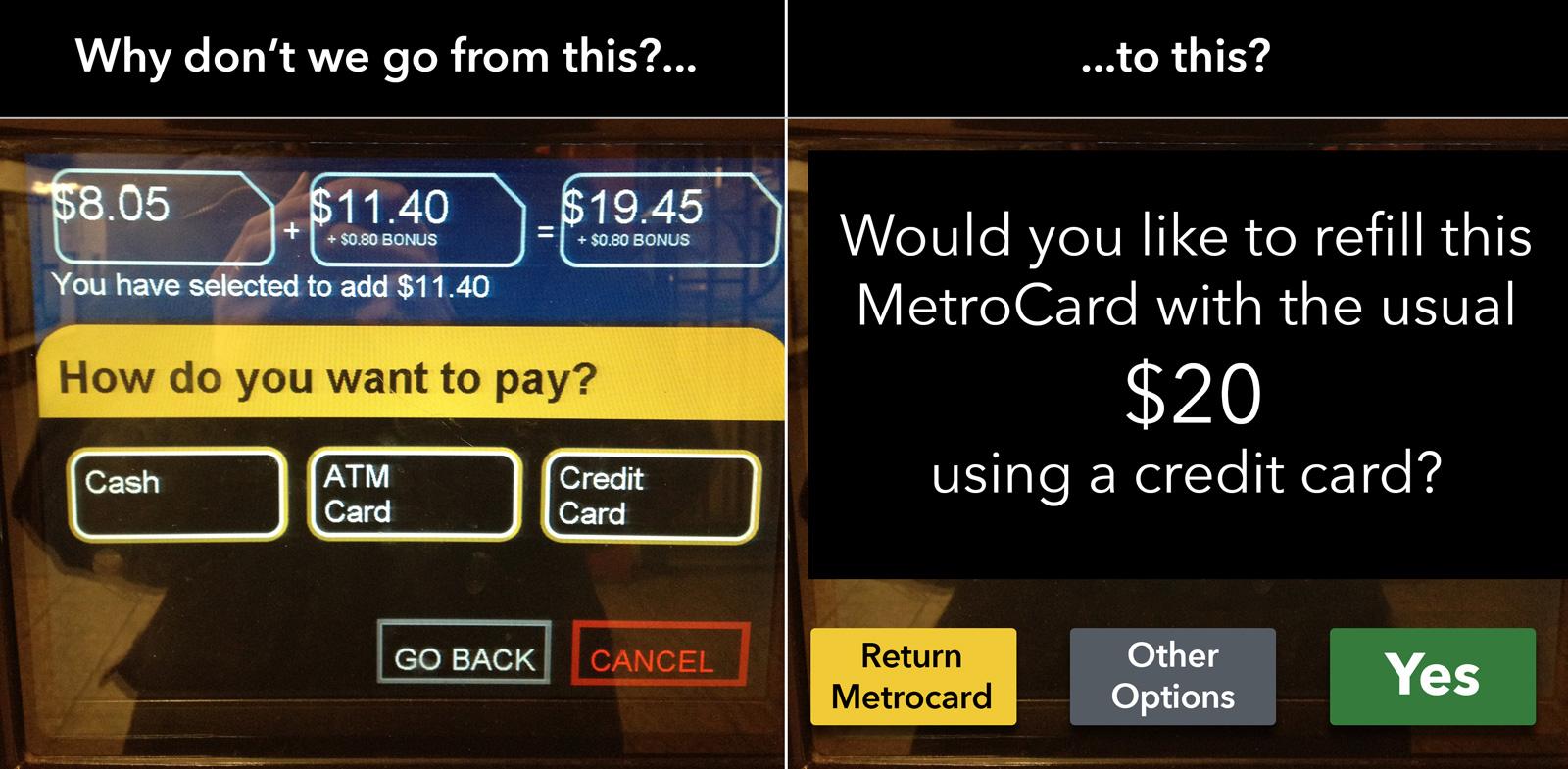 MTA ticketing terminal anticipatory design