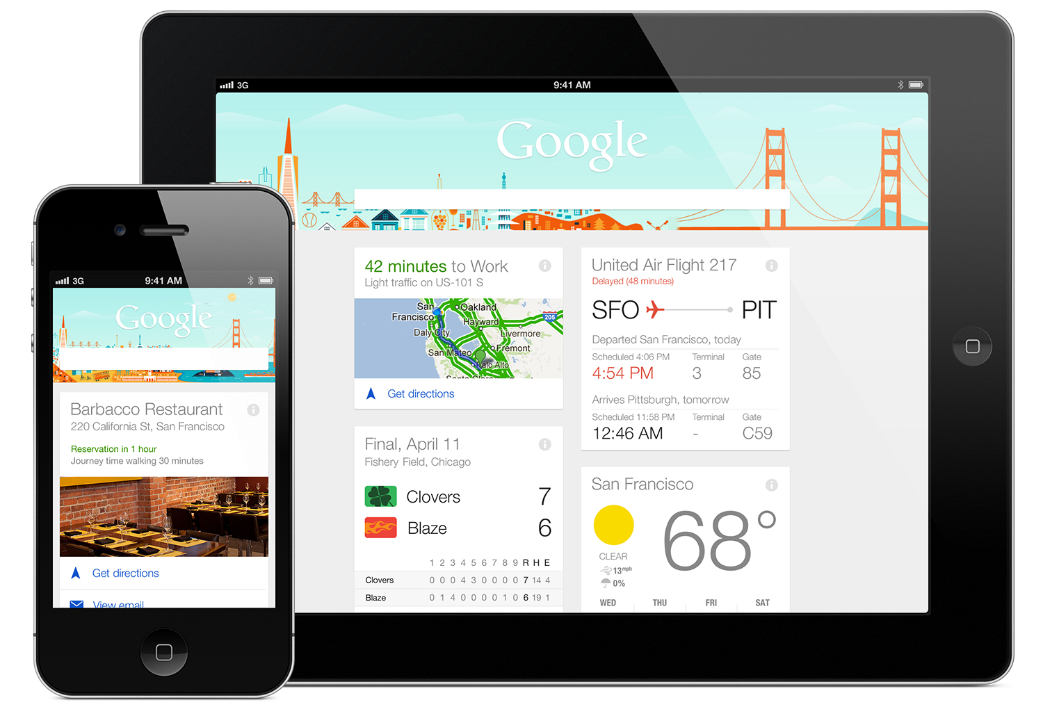 Google Now apps anticipatory design