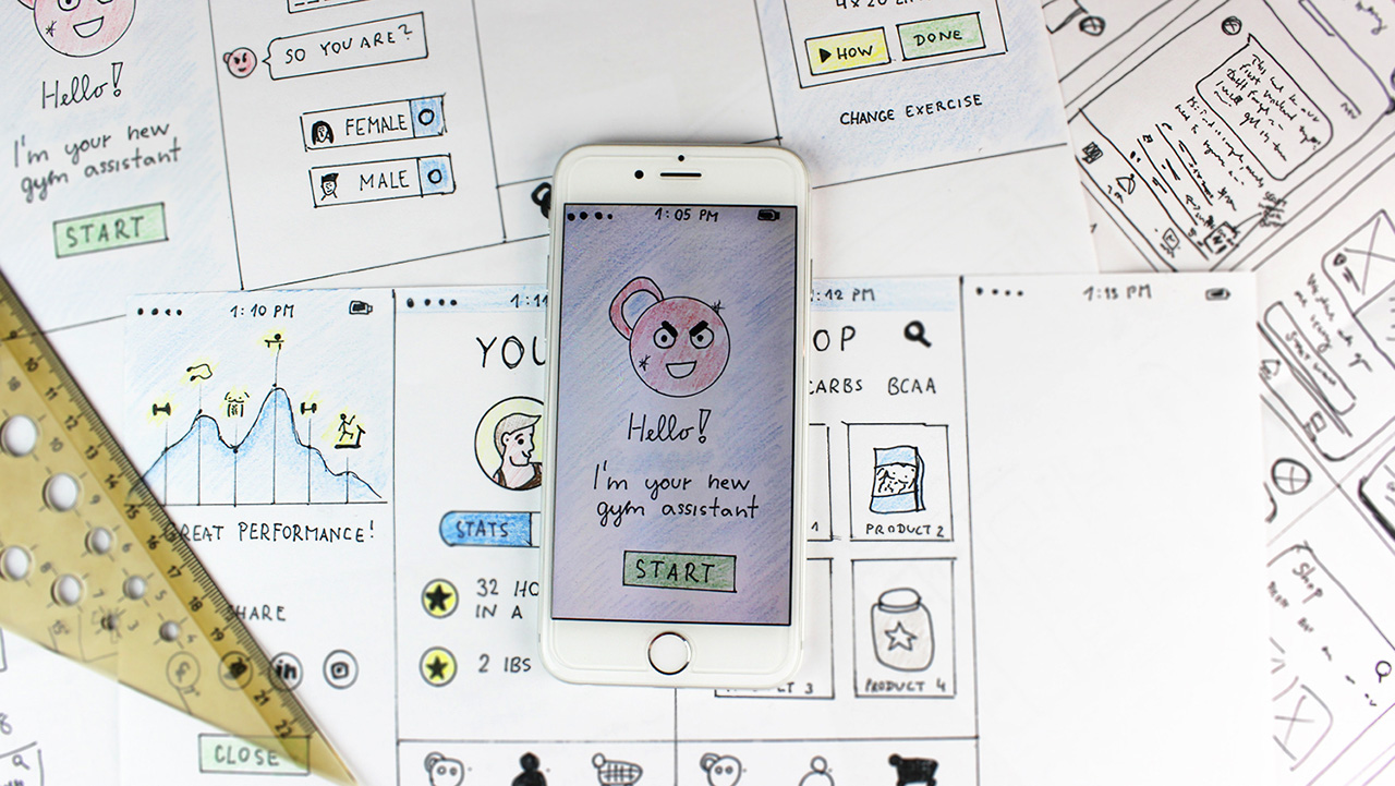 User testing with mobile app paper prototype