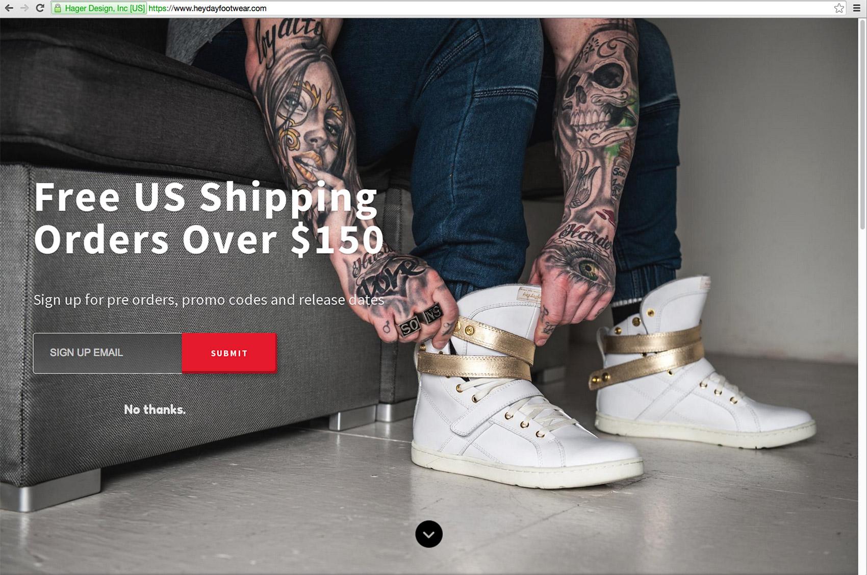 Image of a screen takeover for the conversion funnel