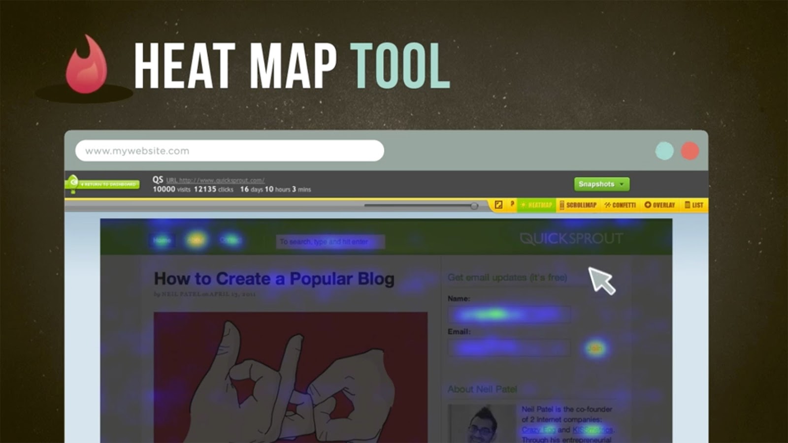 Image of CrazyEgg's Heat Map tool