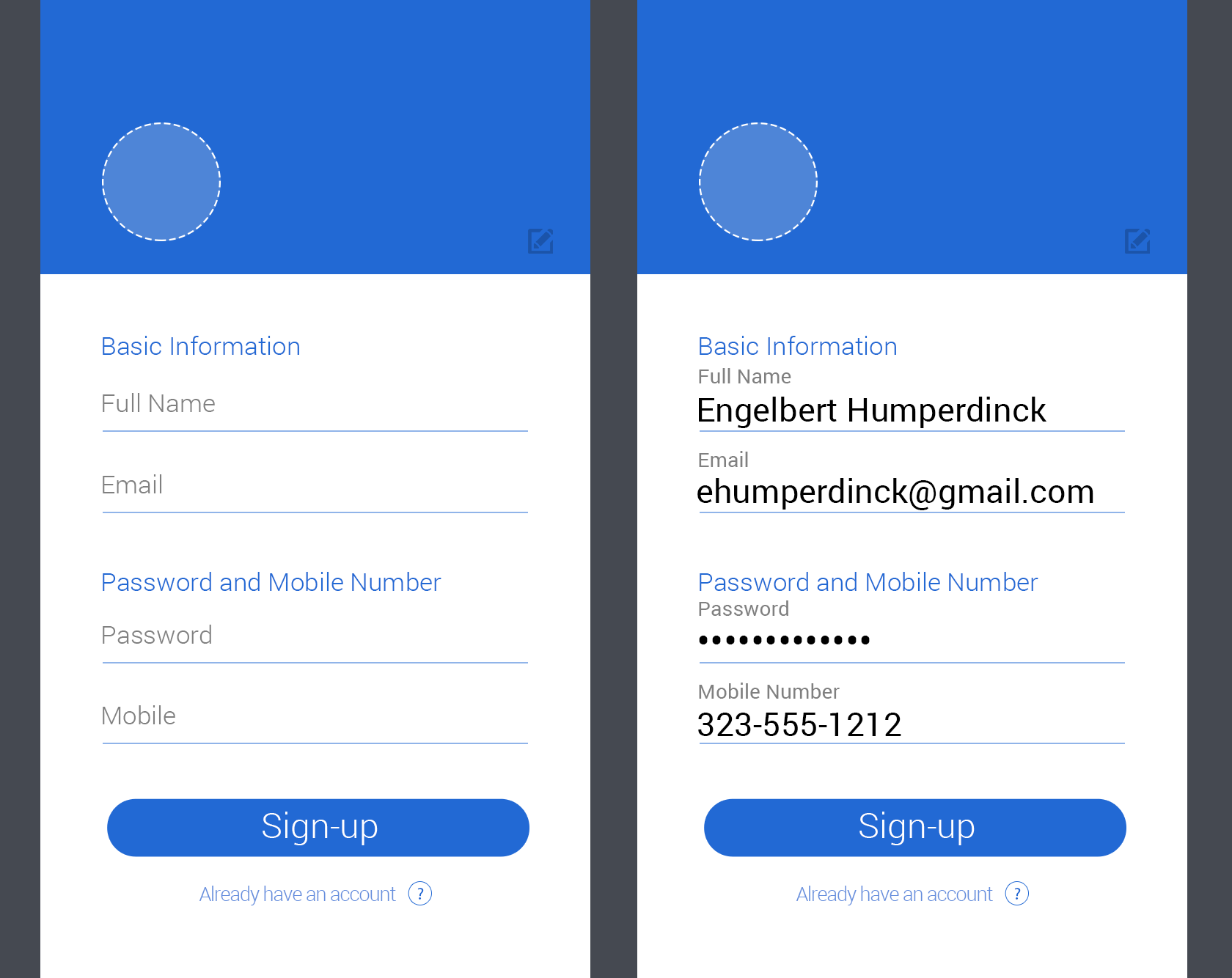 Diseño mobile para formulario web