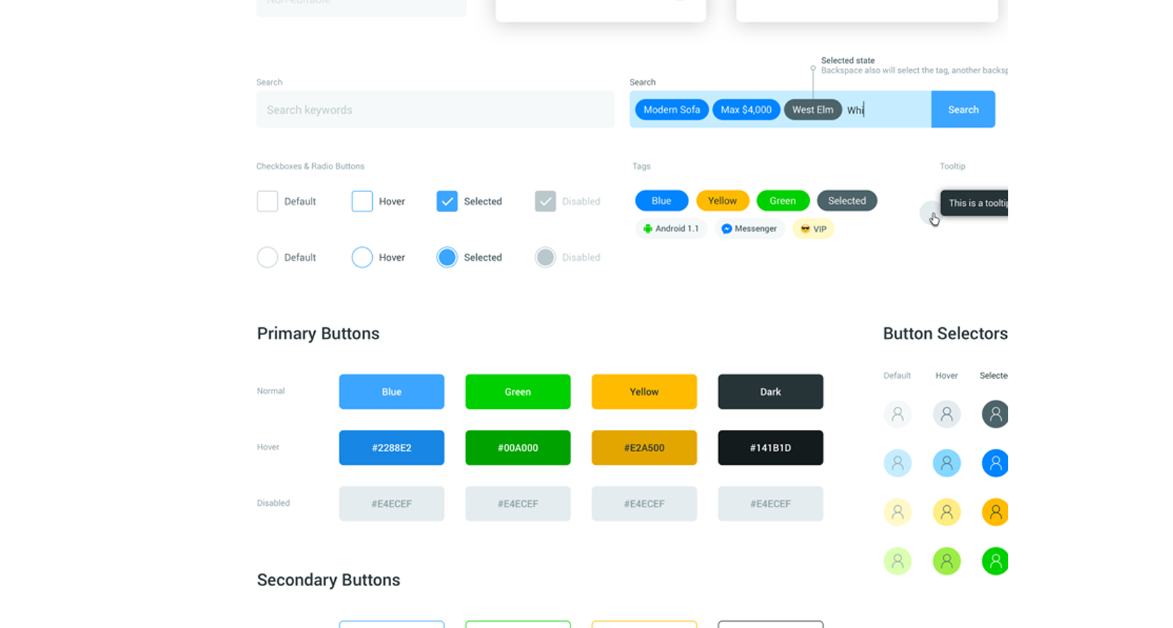 Styleguide for Operator, an eCommerce company