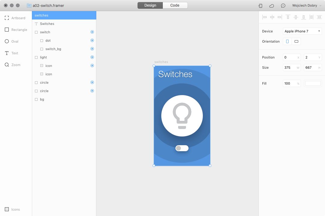Switch design in Framer