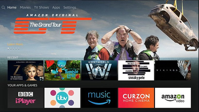 Amazon Video UI Design for TV UIs