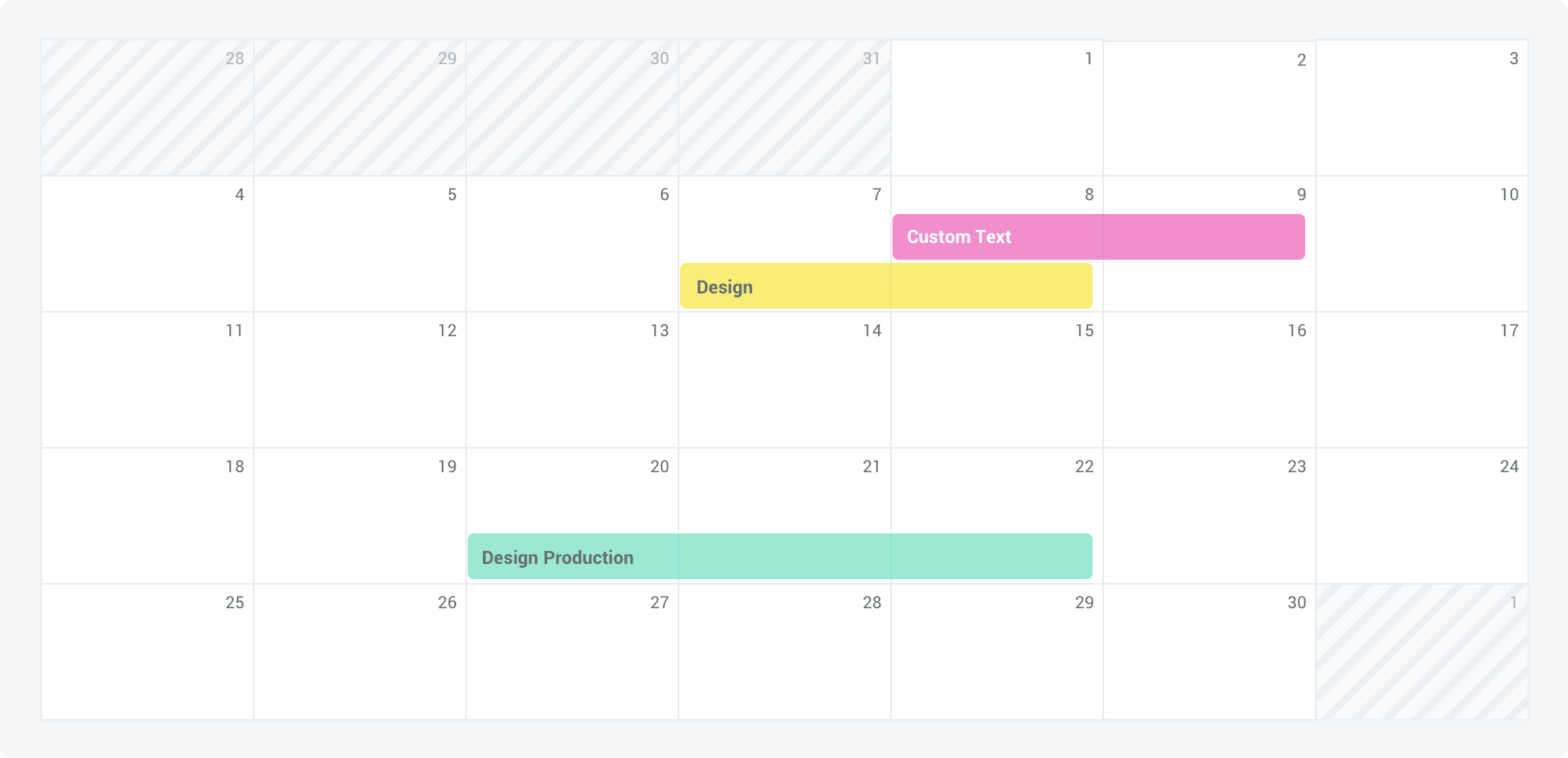 7 Column Calendar Sketch plugin