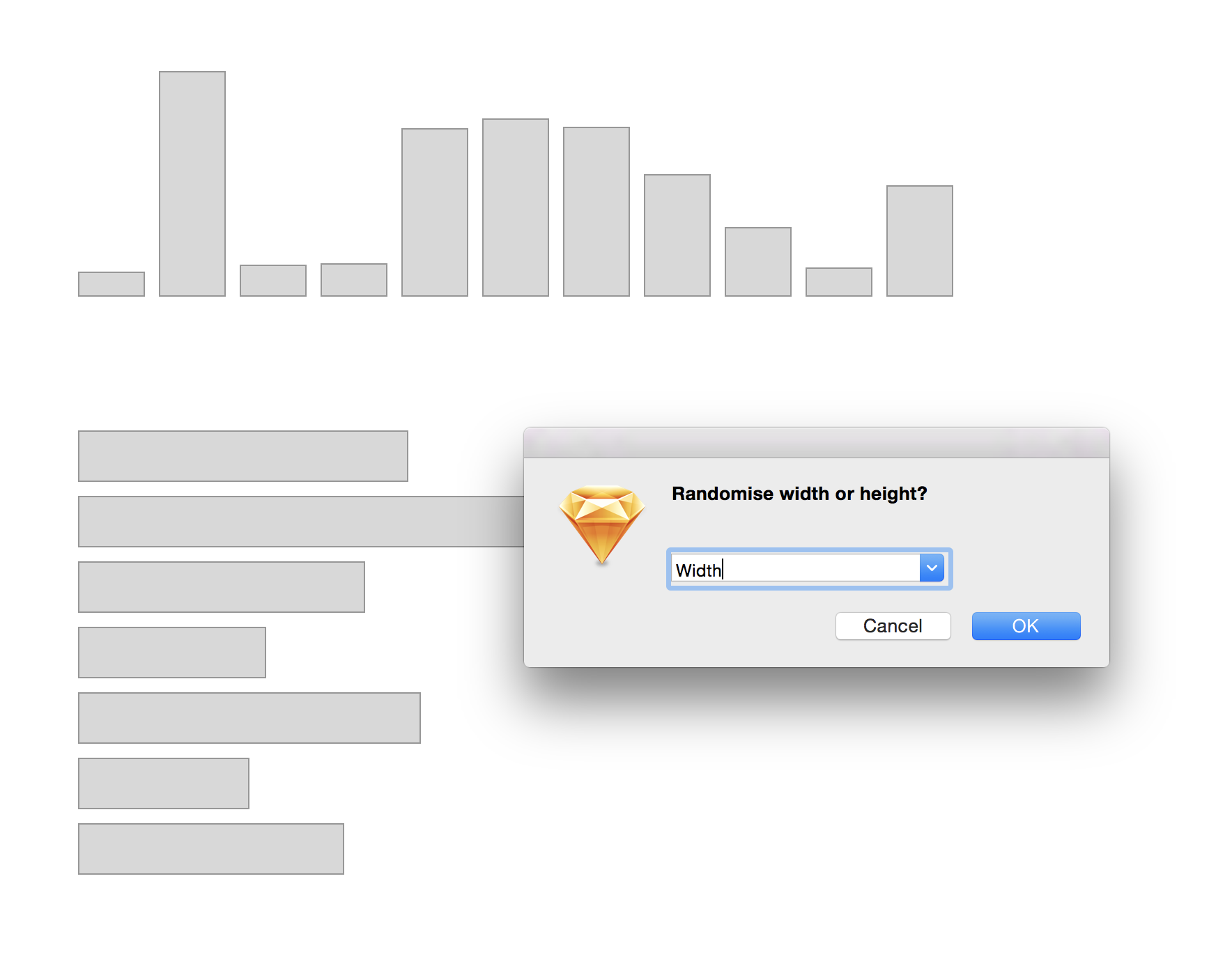 One of the best Sketch plugins: Random Sizing plugin