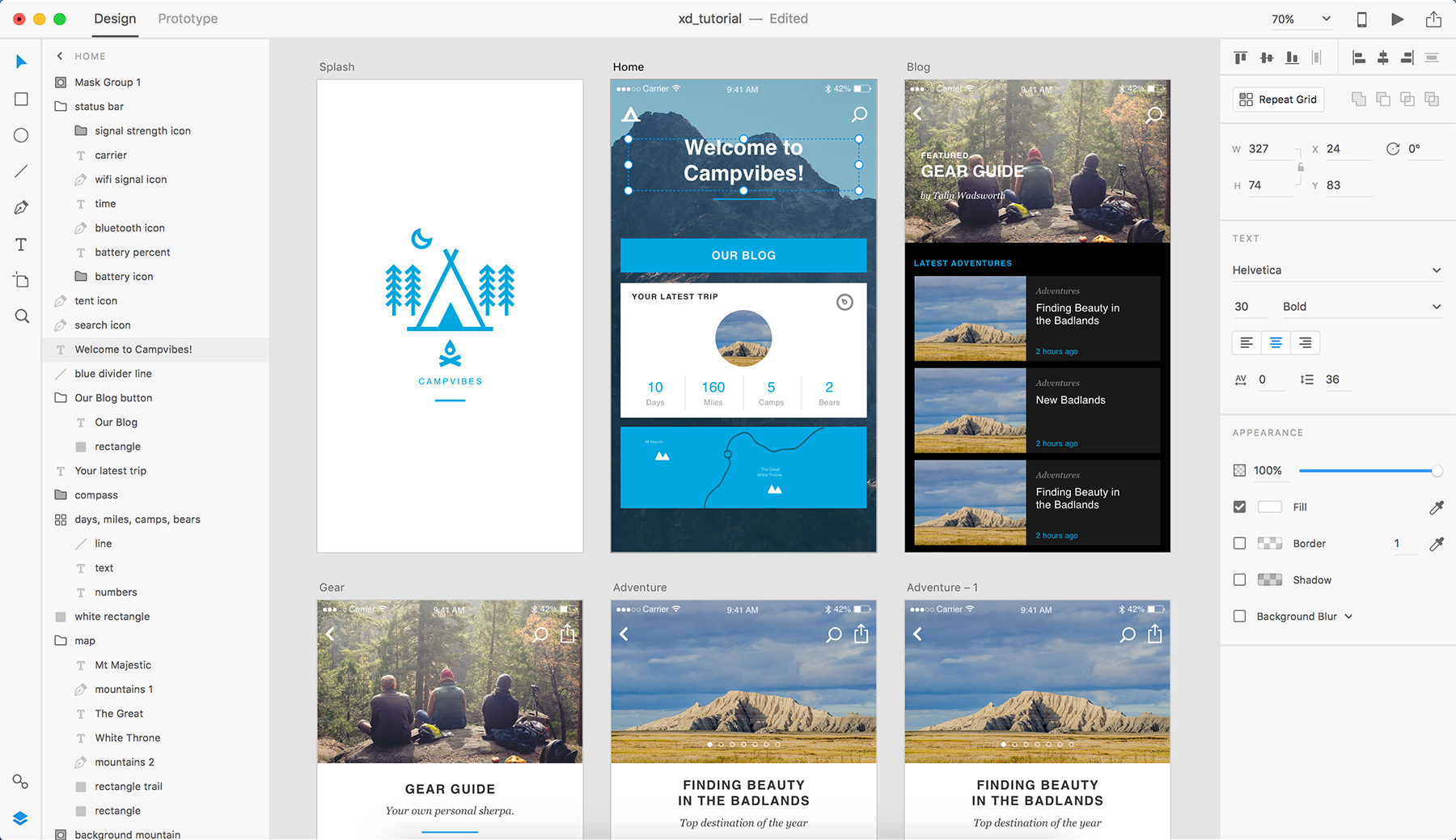 Adobe XD User Interface