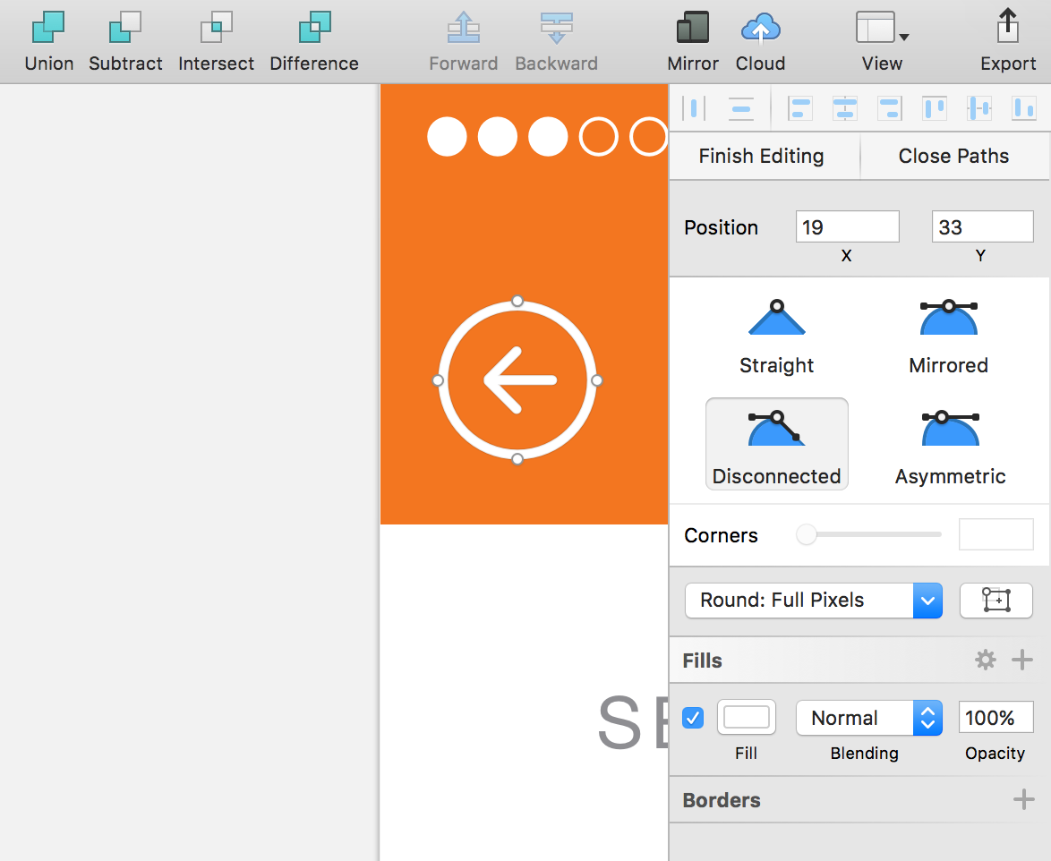 iOS UI design tutorial: Editing vector objects