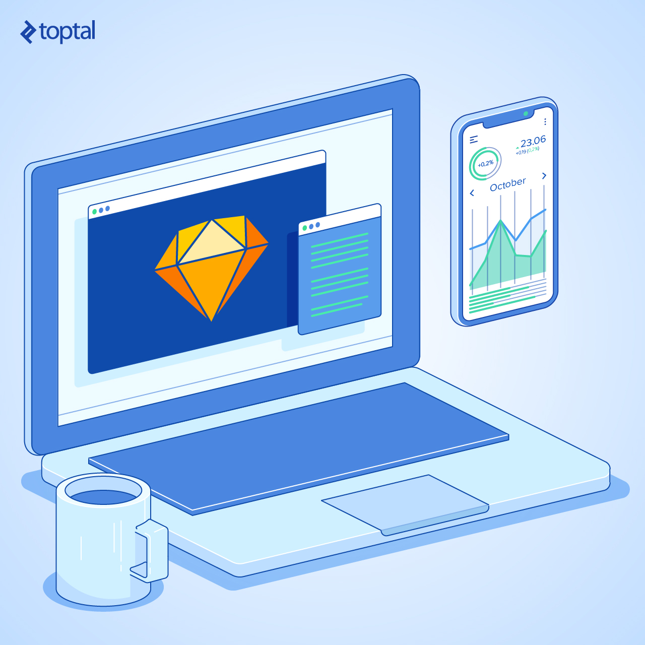 Cover illustration: iOS UI design tools