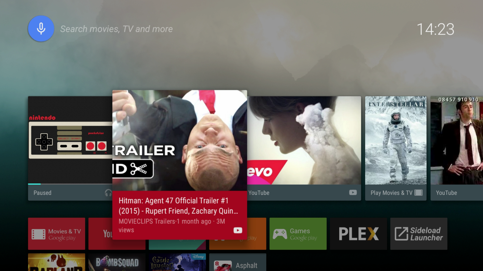 A TV interface trying to do too much at the same time