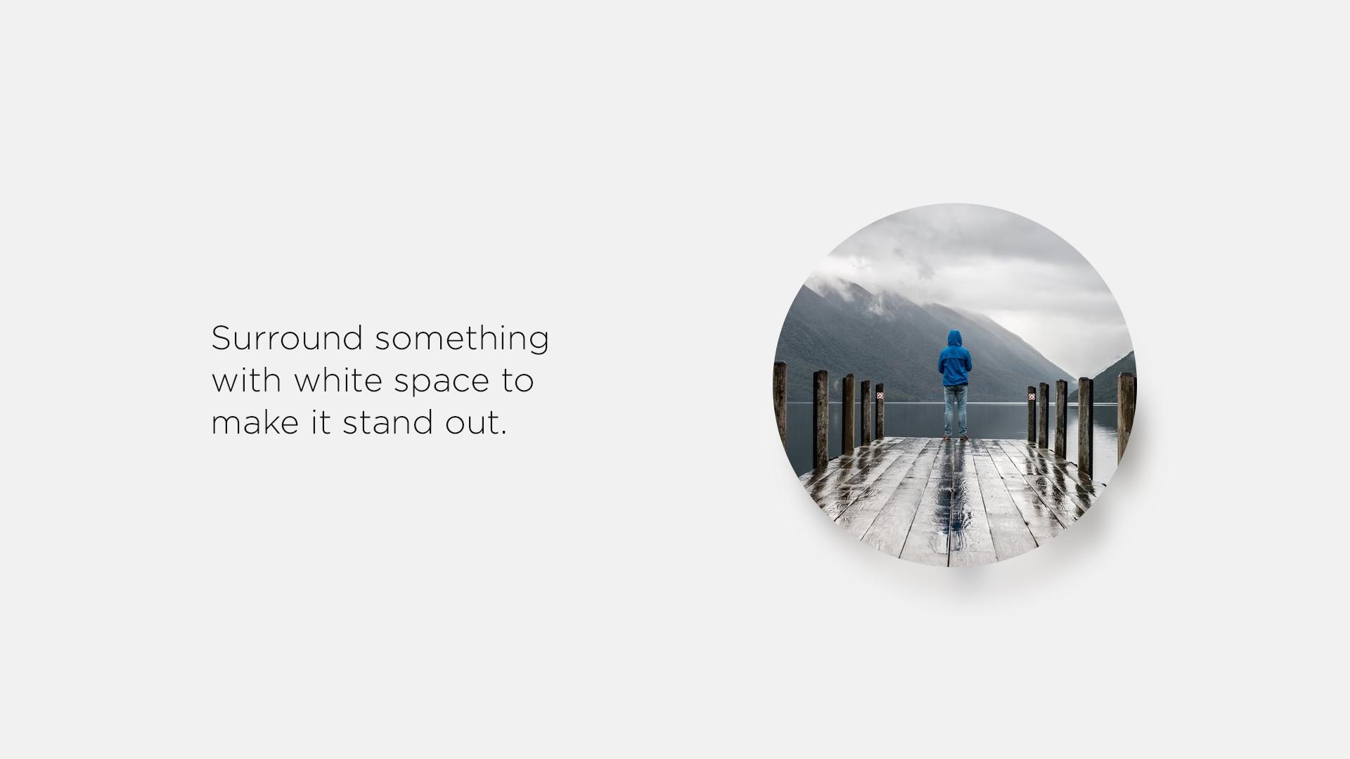 The use of white space in design allows your content to shine on any size screen