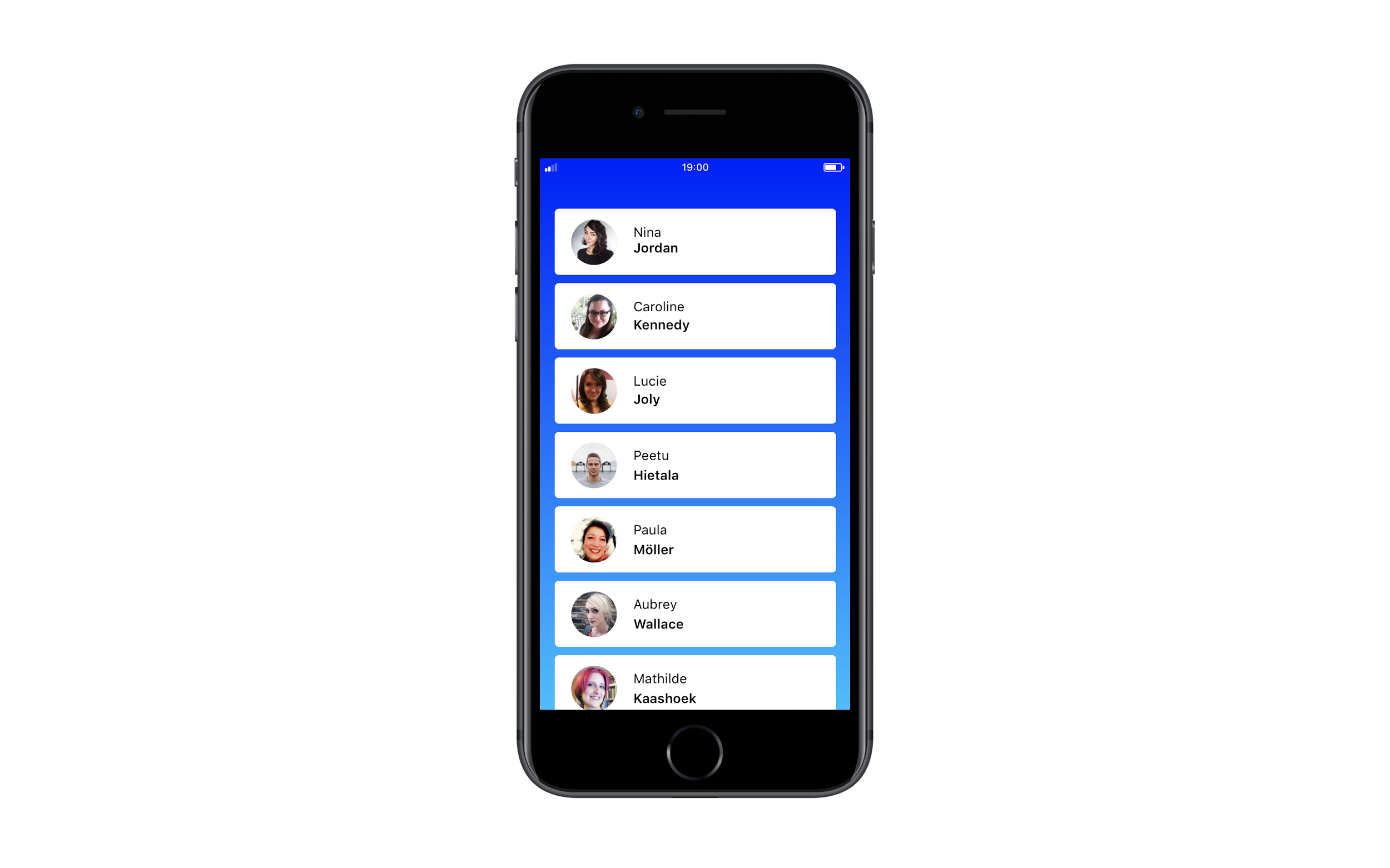 Framer prototype with Random User API data