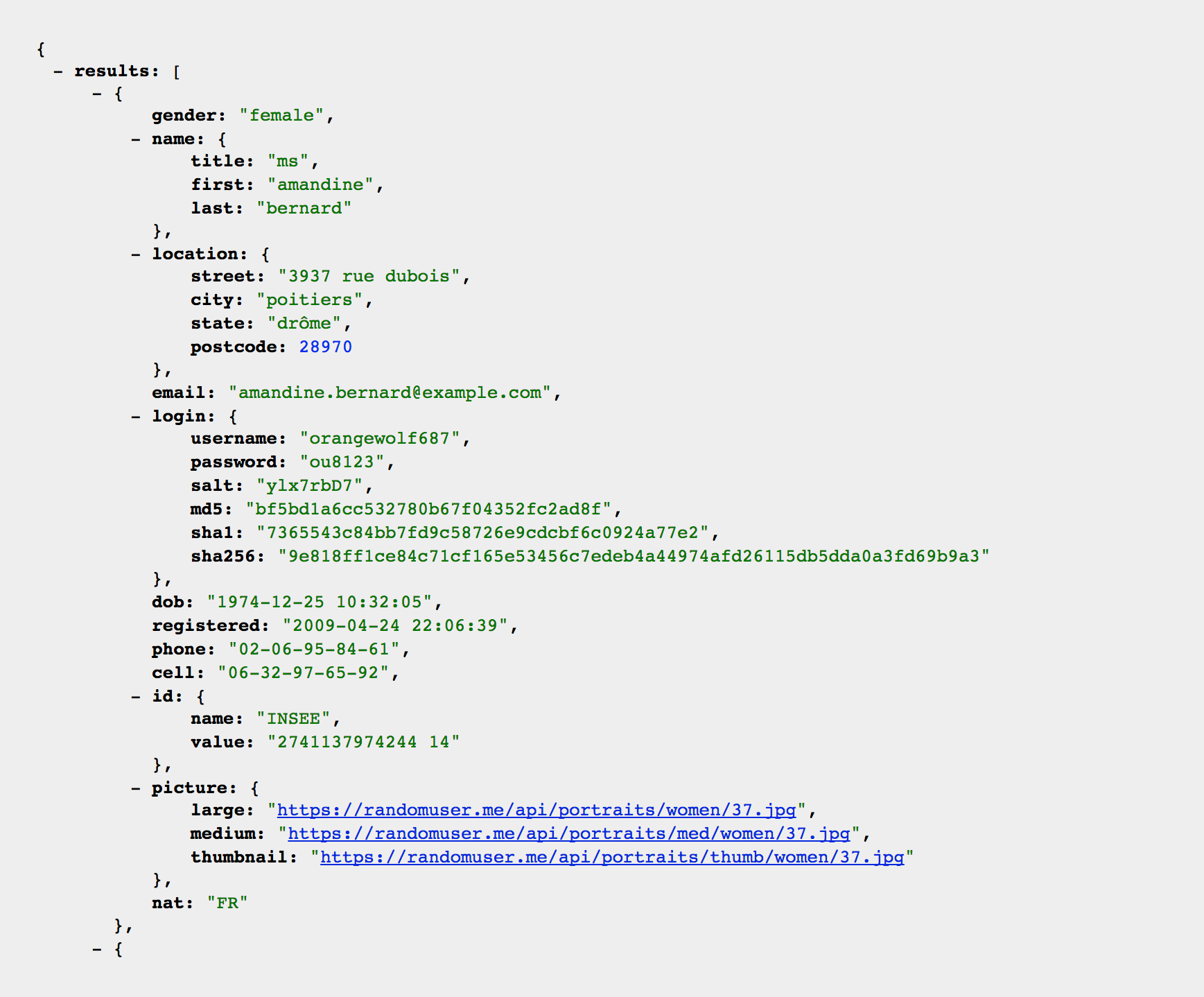 Formated JSON file in Chrome