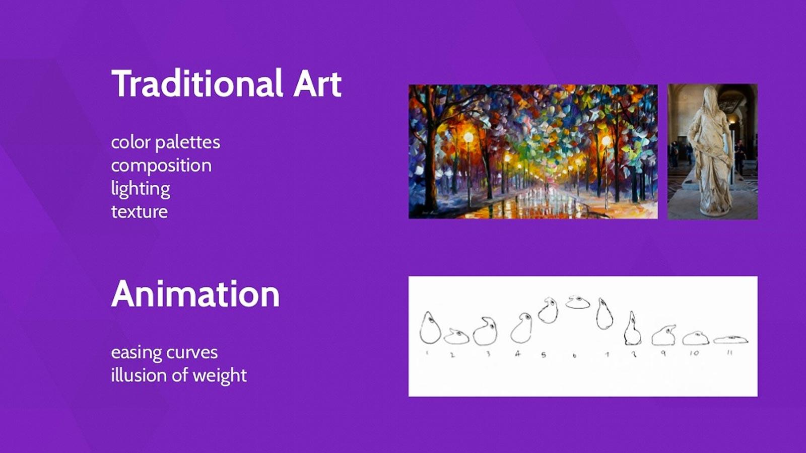 List of traditional art and animation principles