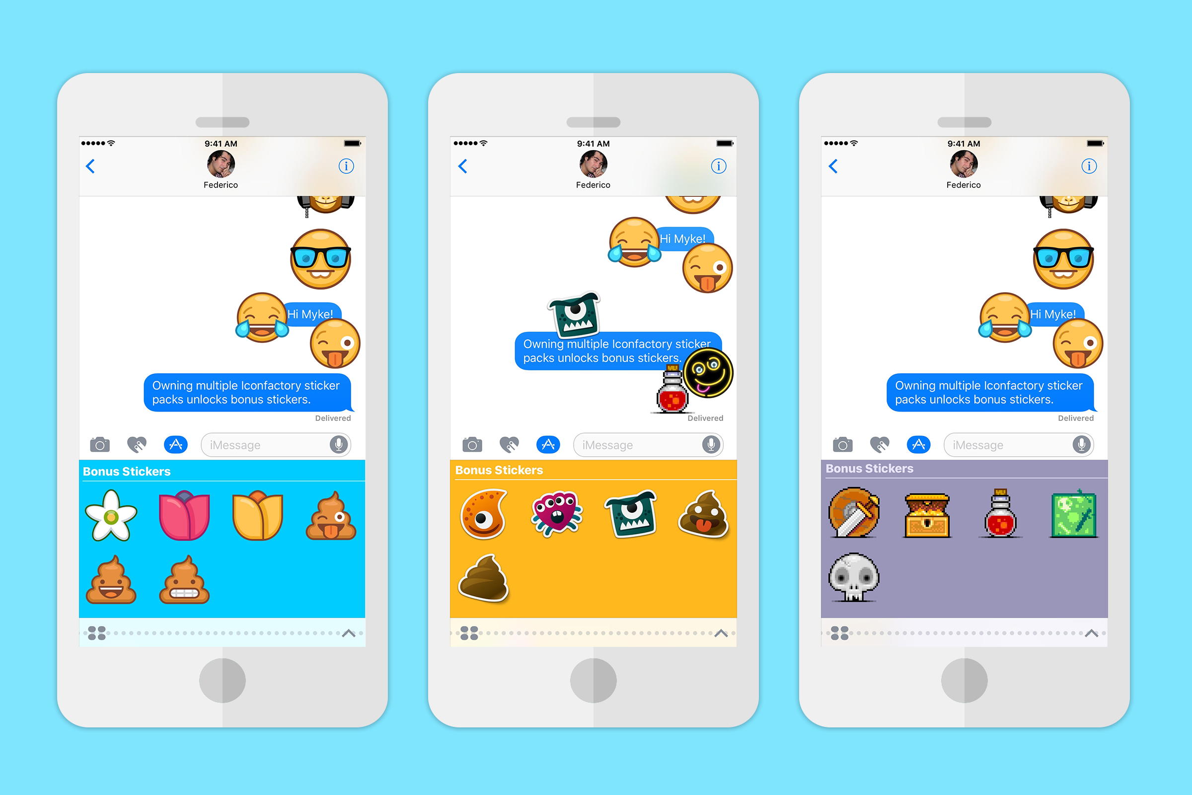 Users can place emoji designs using emoji stickers in messaging apps