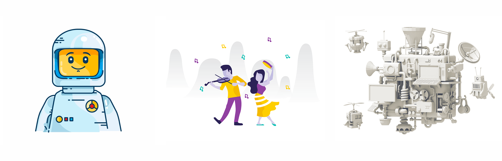 Different types of illustrations