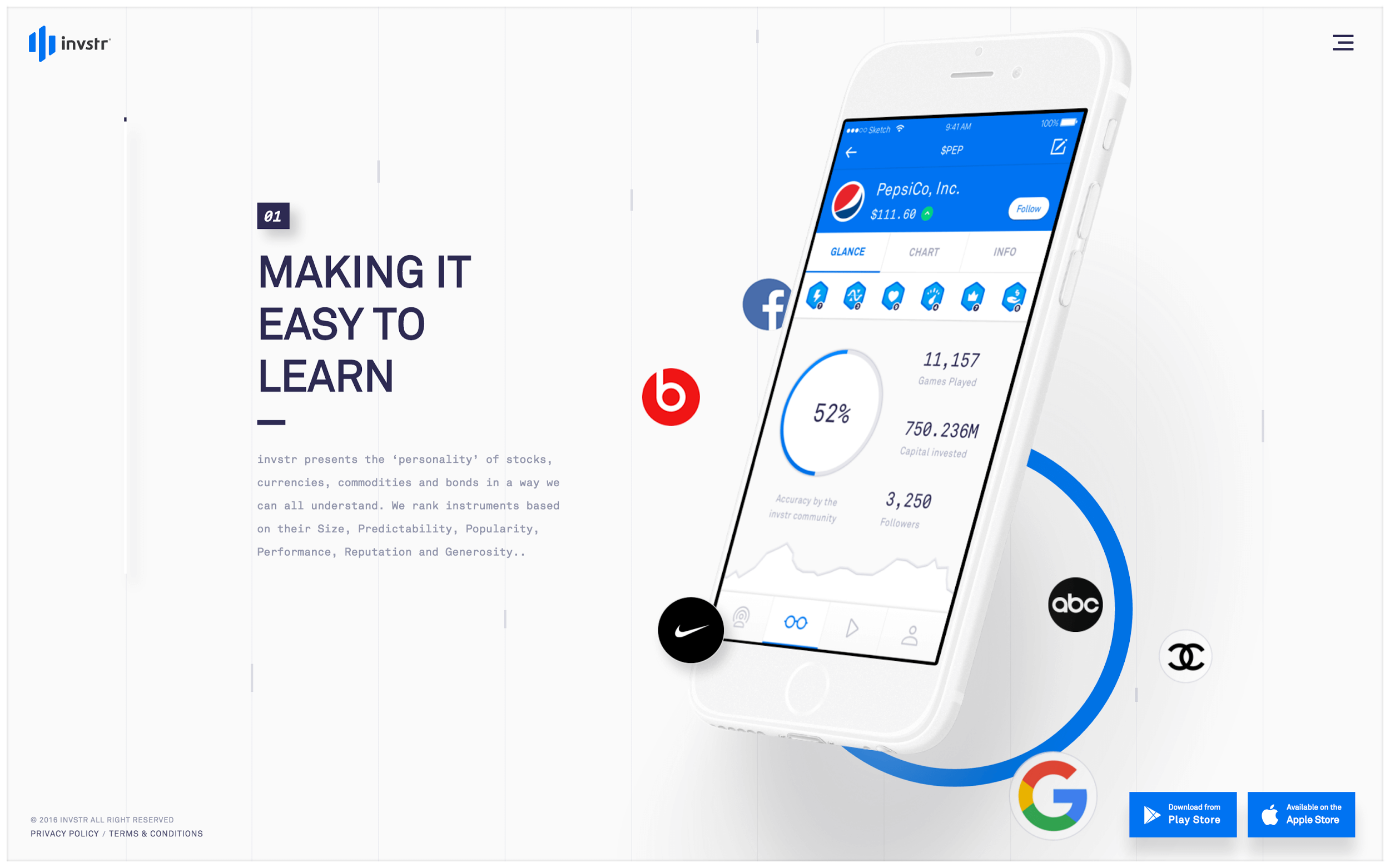 Minimalist iOS app design
