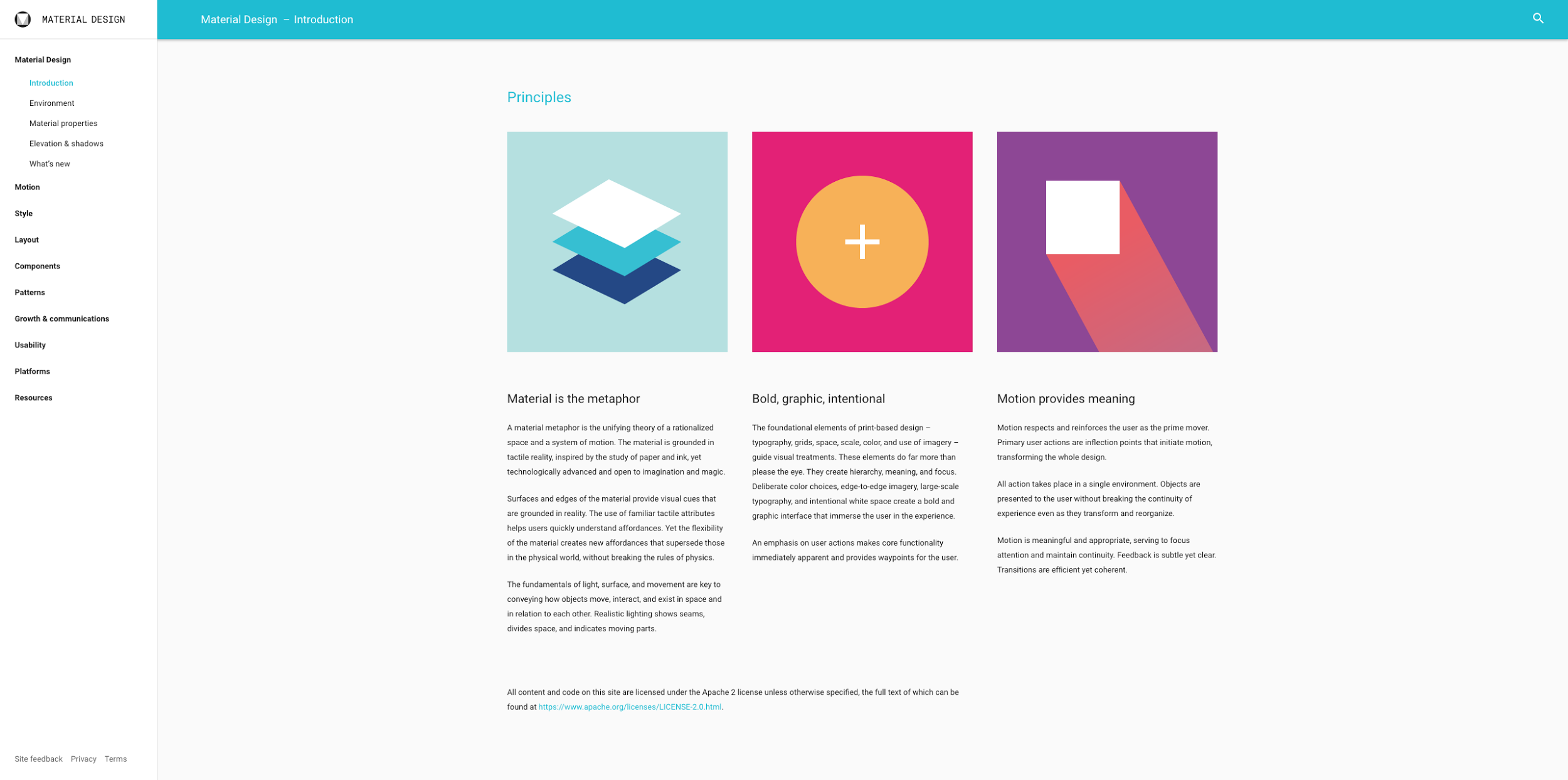 Google material design guidelines website