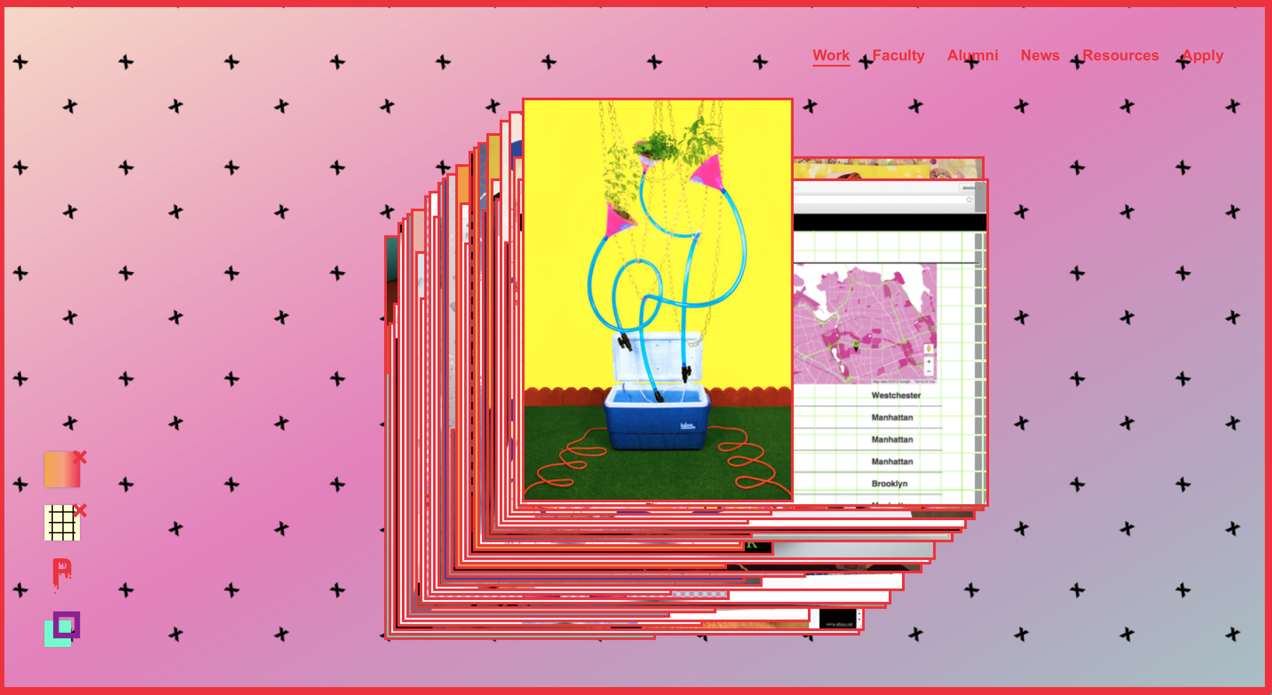 Purchase Design School brutalist type website