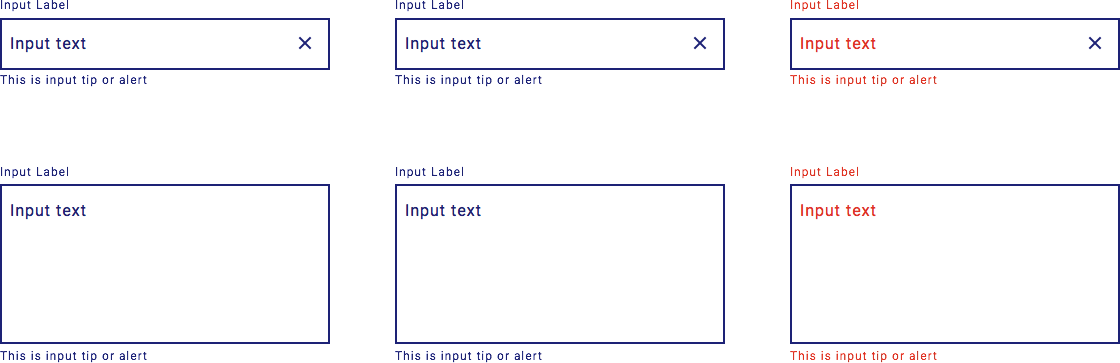 UI input components: text fields