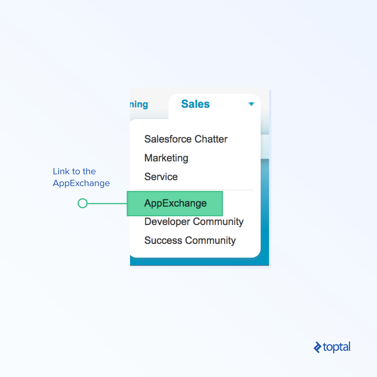 Finding the link within Salesforce to get started.
