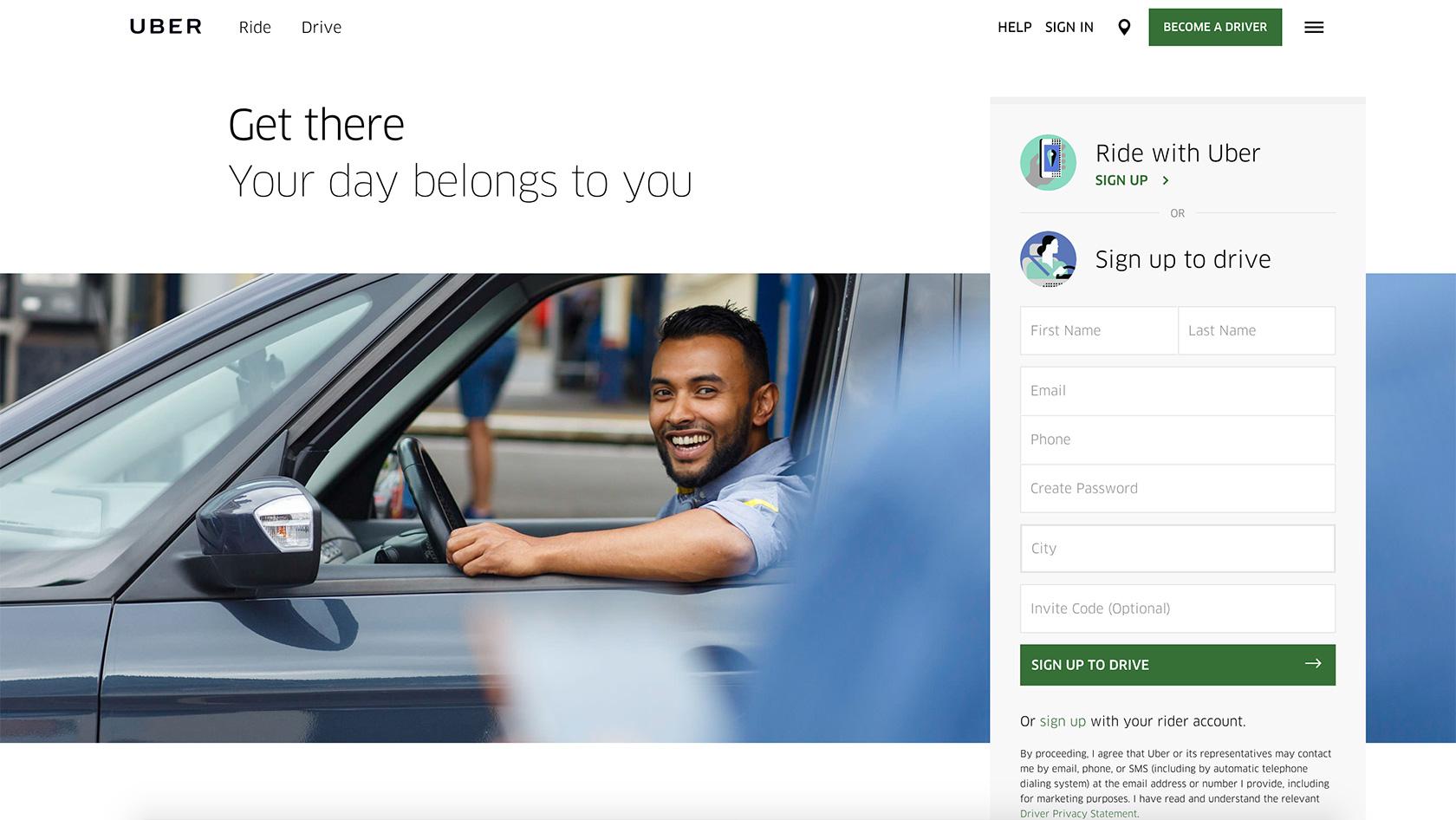Landing page layout photography