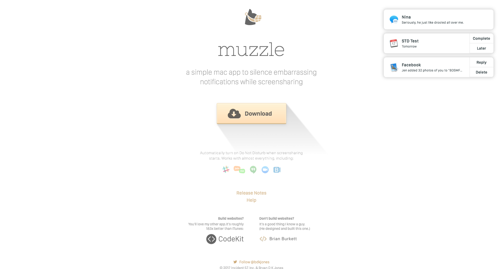 A minimalist, simple landing page design