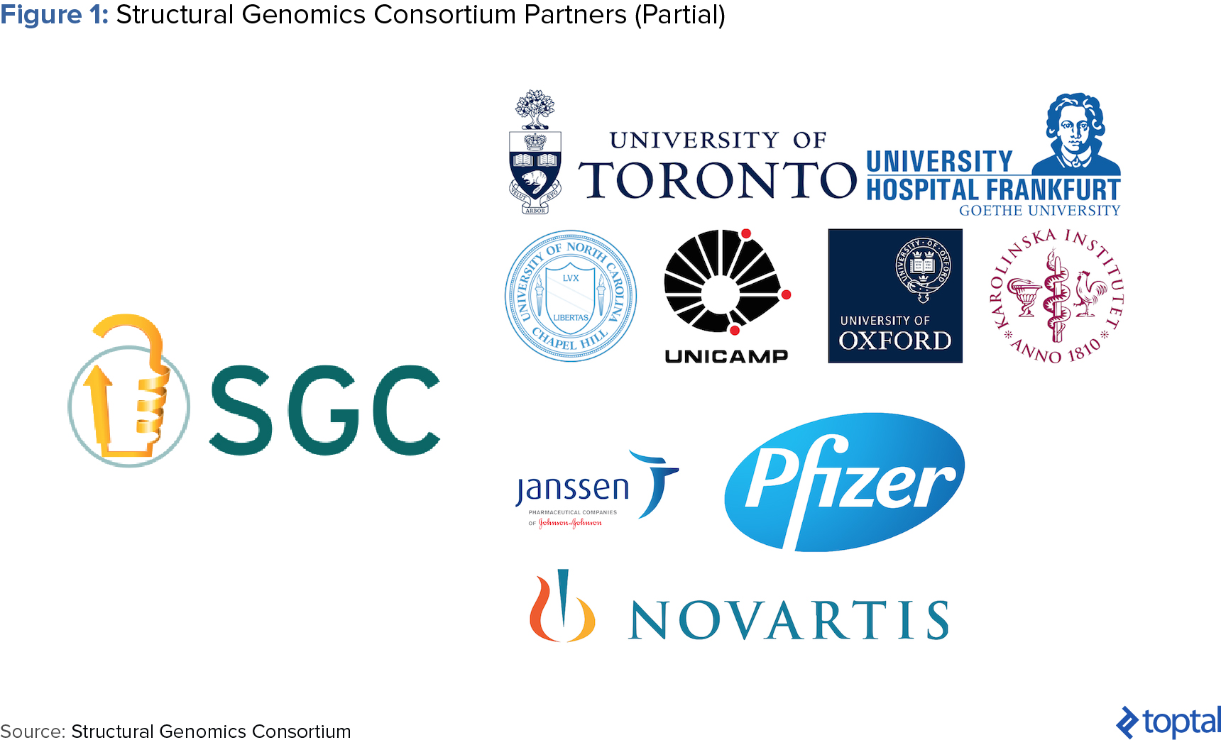 Figure 1: Structural Genomics Consortium Partners (Partial)