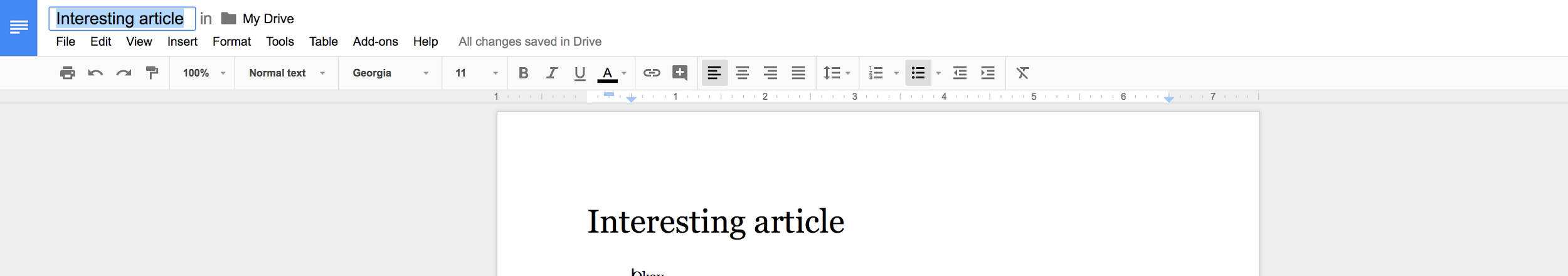 Google Docs highlighted file name microinteraction