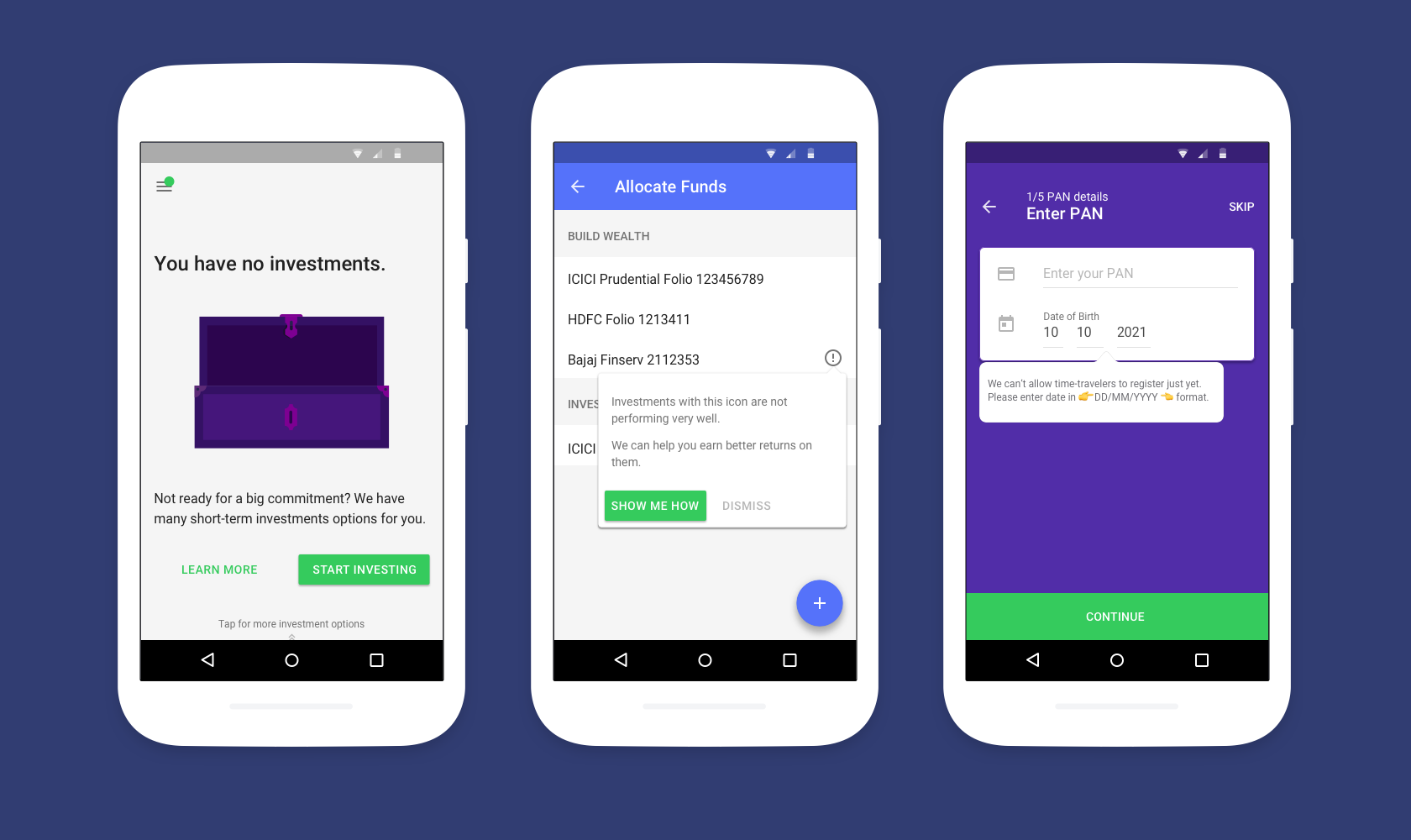 Personal finance app tooltips are provided frequently for clarity