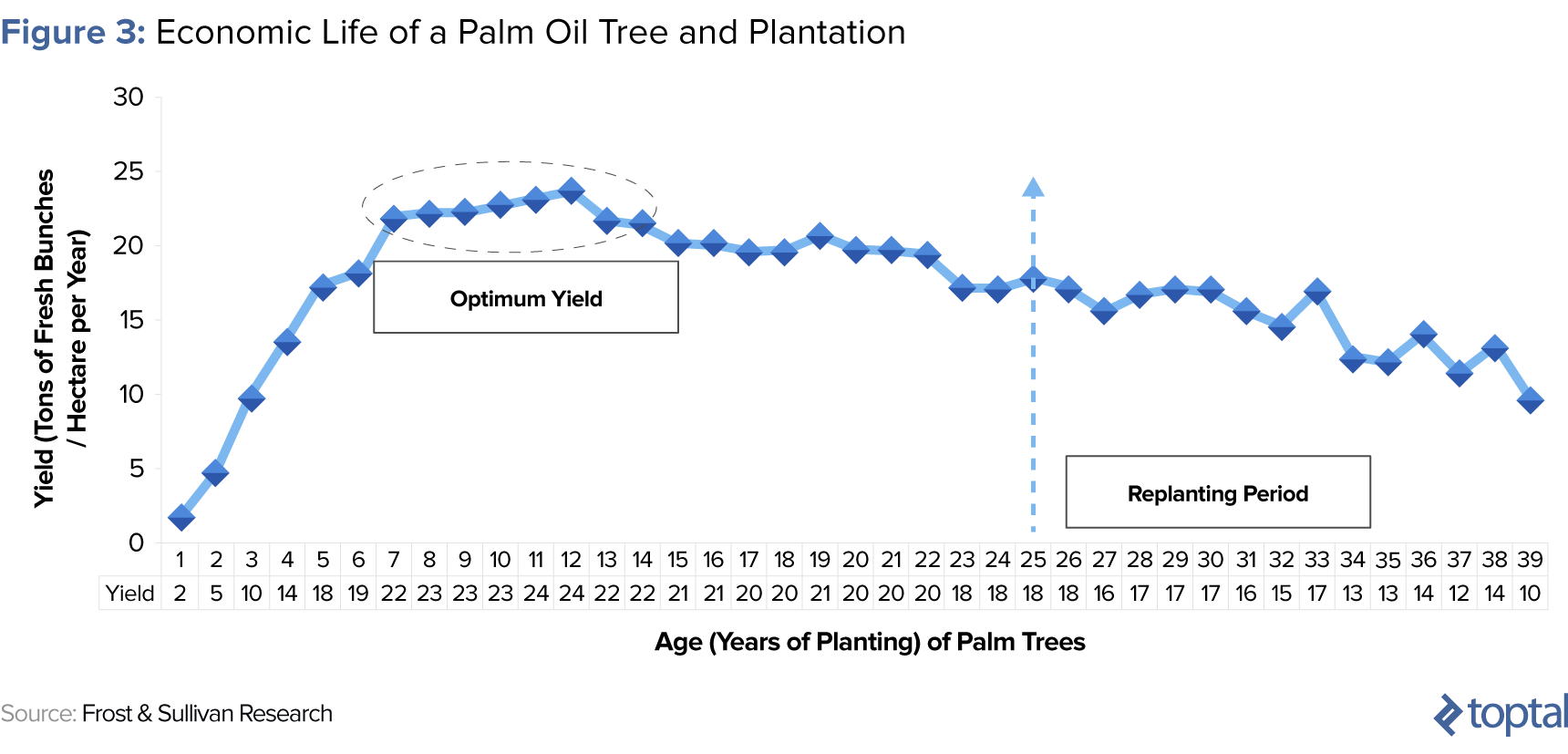 Figure 3: Economic Life of a Palm Oil Tree and Plantation