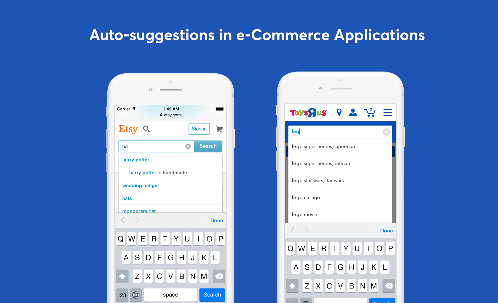 mobile eCommerce ux suggestive search