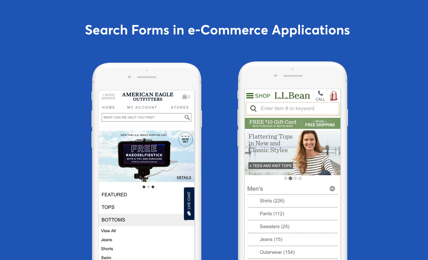 mobile eCommerce search