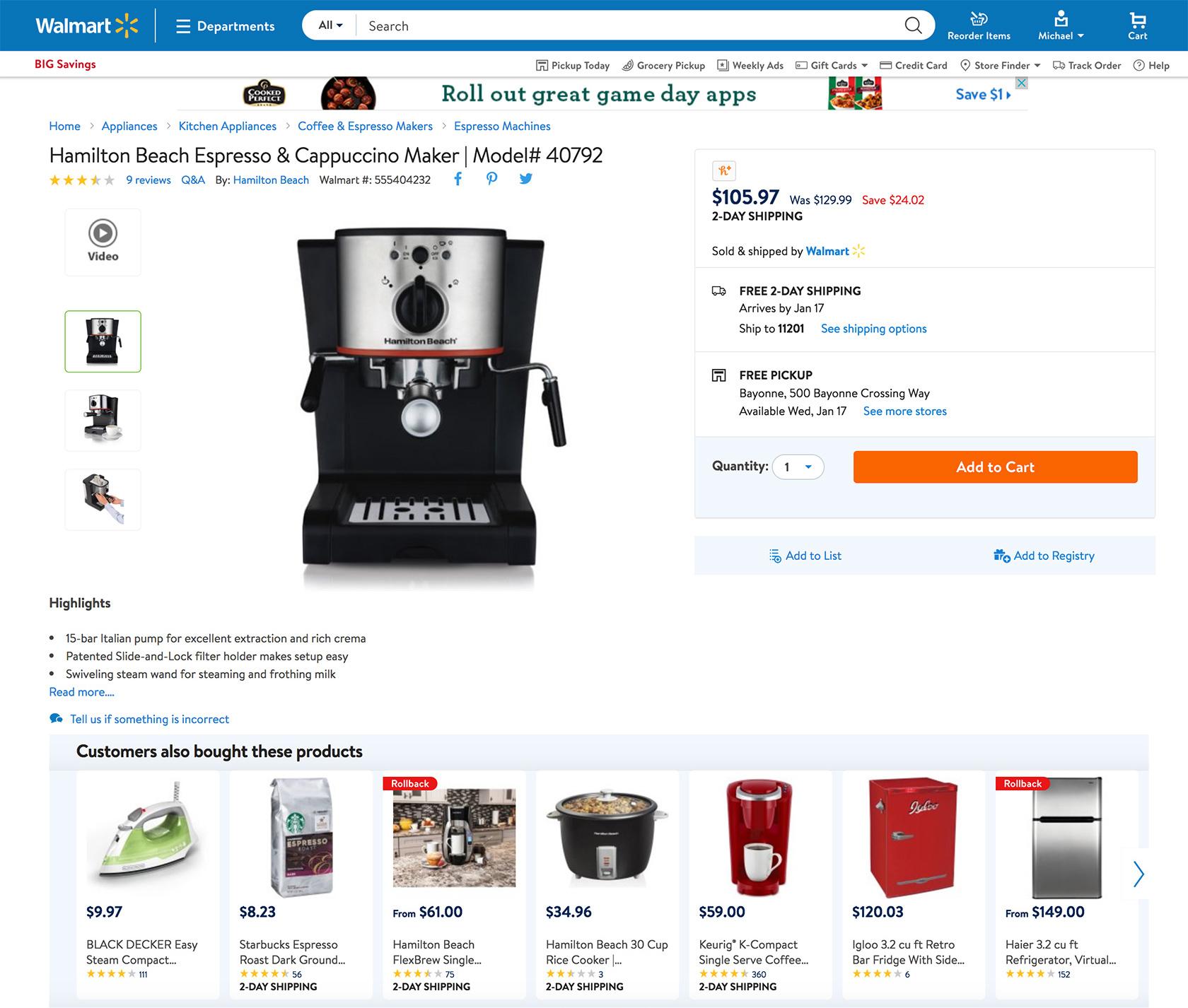 walmart ecommerce design