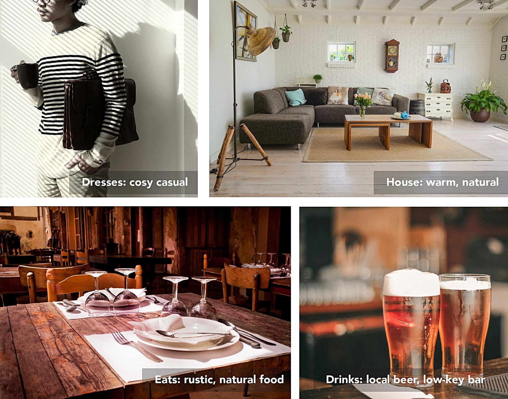 Brand personality mood board to jumpstart creative thinking