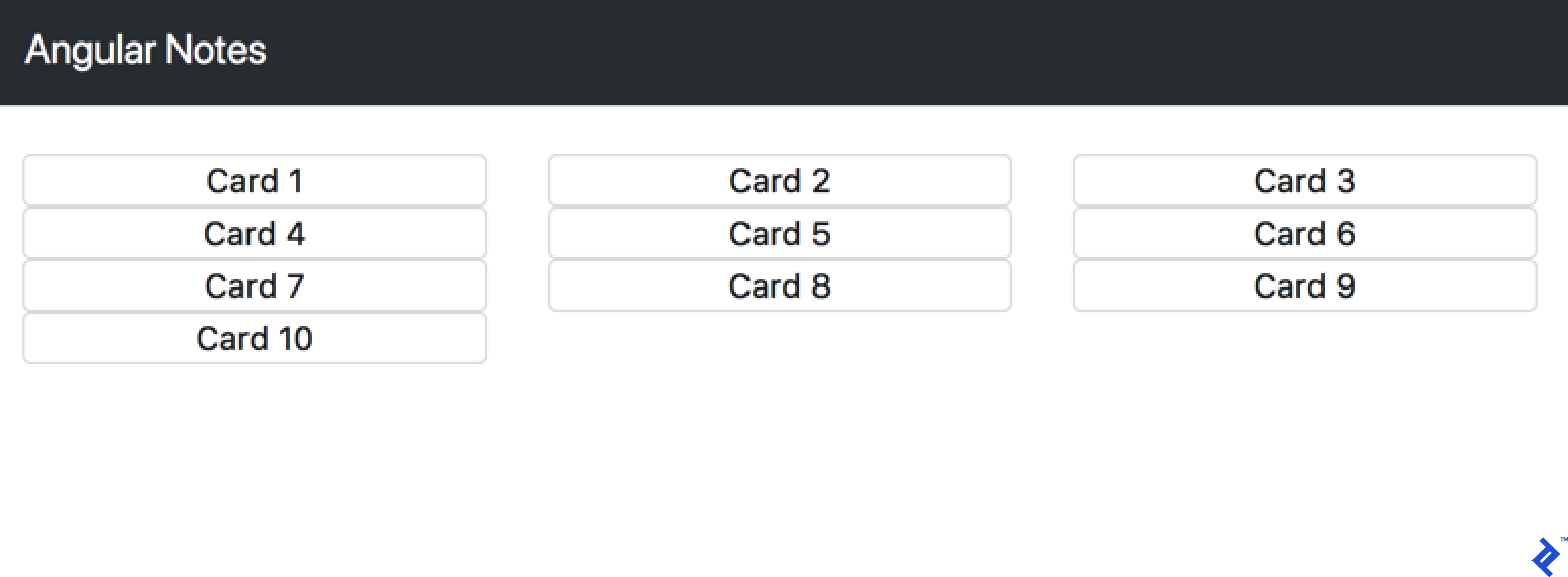 Cards with the right text