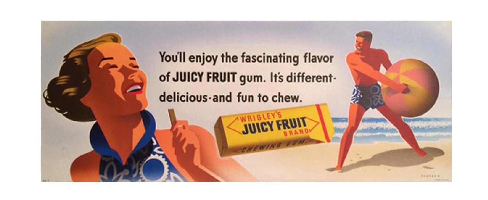 old juicy fruit advertising - not based on user research