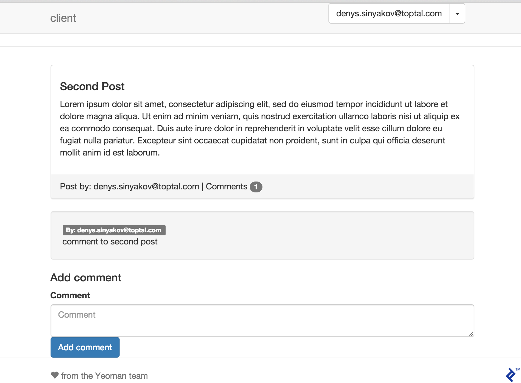 View comments screenshot