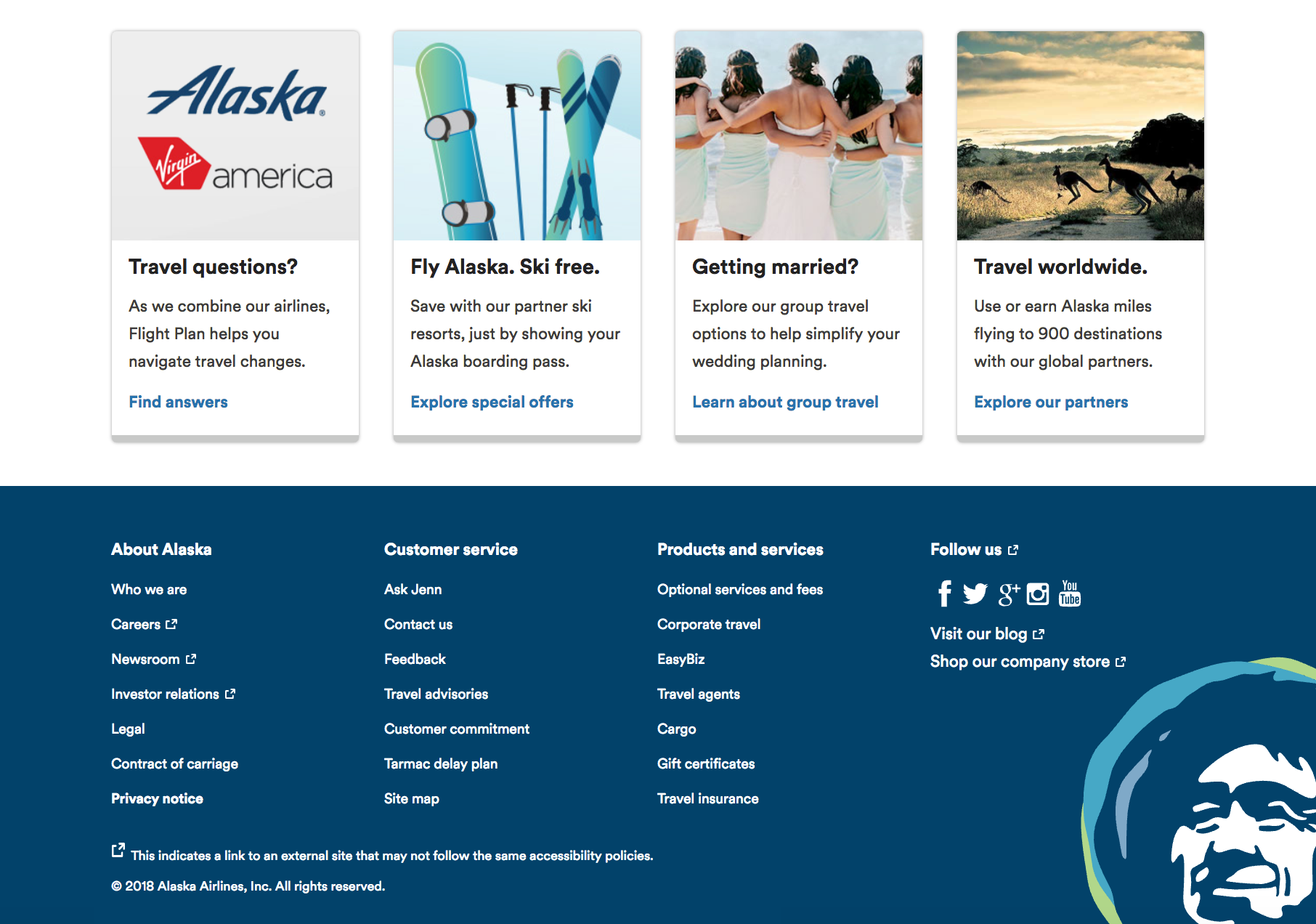 alaska airlines website footer color psychology and the neuroscience of UX